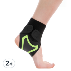 舒適款腳踝支撐帶 左腳用 螢光黃, 2個