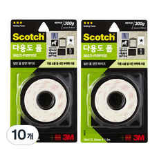 3M Scotch 多用途泡棉雙面膠帶 24mm x 1.5m, 10個