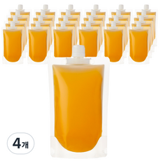 코멧 투명 스파우트 음료 파우치 300 mL, 입구지름 15mm, 25개입, 4개
