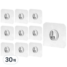 comet 強力黏貼式掛鉤, 30個, 透明