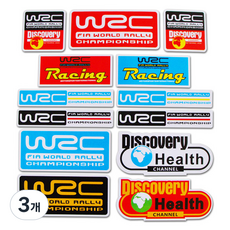 스포츠 패션 차량용 스티커, C09WRC, 3개