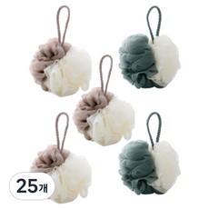 원이네 투톤 컬러 샤워볼 랜덤발송, C타입, 25개, 1개입