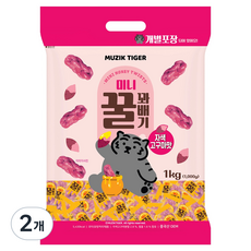미니 꿀 꽈배기 자색고구마, 1kg, 2개