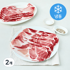 미국산 돼지 목전지 슬라이스 구이 볶음용 3mm (냉동), 2개, 1kg