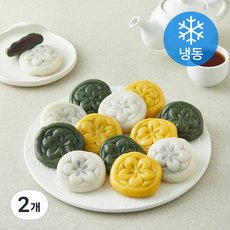키친고메 굳지 않는 팥앙꼬 꽃절편 (냉동), 500g, 2개, 1개입
