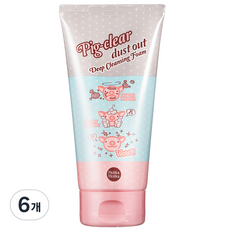 홀리카홀리카 피그 클리어 더스트 아웃 딥 클렌징 폼, 150ml, 6개