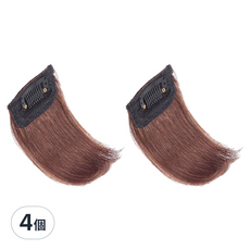 一片式自然隱形蓬鬆墊髮片 正常款 4個 淺棕色 髮根墊高神器