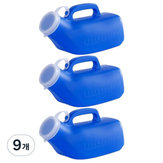 소울리치 심플한 휴대용 소변기 1.2L, 블루, 9개