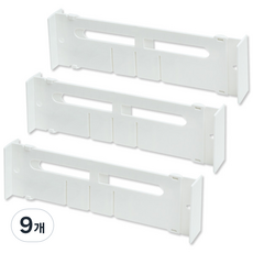 스내지 길이조절 서랍칸막이 대, 화이트, 9개