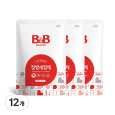 B&B 液體奶瓶清潔劑 補充包, 500ml, 12個
