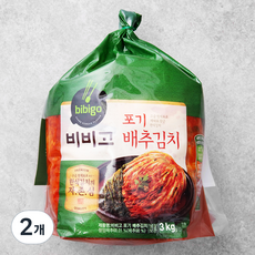비비고 포기 배추김치, 3kg, 2개