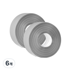 라이프레시피 대용량 몰딩테이프 그레이, 6개