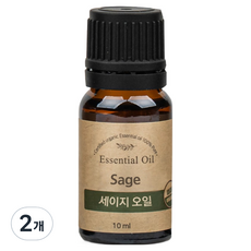 퓨어스 세이지 아로마오일, 10ml, 2개
