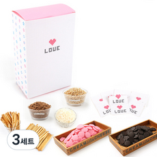 붐스토리 빼빼럽 막대과자 만들기 세트, 소스틱 40p + 초콜릿 200g + 데코용품 + 포장용품, 3세트