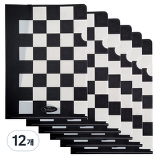 아이씨엘디자인 L홀더 Checker board, Black, 12개