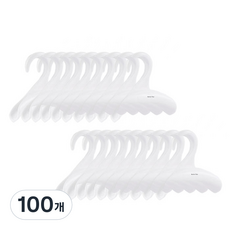 Market Plan 多用途衣櫃拱形包包掛架, 100個, 白色