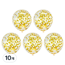 파티짱 컨페티 풍선, 골드, 10개