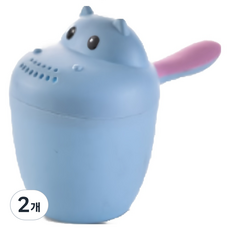 스마일 하마 다용도 샤워 바가지, 블루, 2개