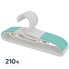 Happy Home 幼兒用防滑衣架, 白色薄荷綠, 210個