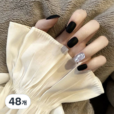 Mabso Shop 霧面黑色眼妝美甲片, 混合色, 48個