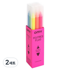 OMY 霓虹氈頭筆 9種 FEU03, 2套, 9色