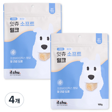 잇츄 강아지 소프트 껌, 산양유, 100g, 4개