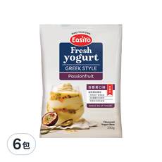 EasiYo 希臘優格粉 百香果口味, 紐西蘭原裝進口, 含乳酸菌, 230g, 1入, 6包