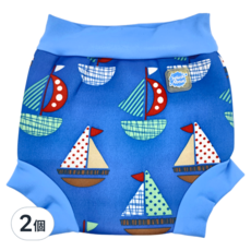 Splash About Happy Nappy 3D游泳尿布褲, 適合年齡0-2歲, 便便防漏, 薄, M, 2個