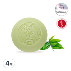 랑팔라투르 사봉롱드 그린티 원형 비누, 4개, 100g