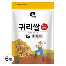엉클탁 국내산 귀리쌀, 1kg, 6개