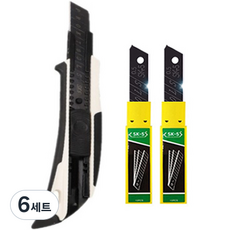 DADA SOLID SK5 高強度特殊大型美工刀 + 刀片 20p 組, 黑色(美工刀), 6套