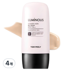 토니모리 루미너스 여신광채 BB크림 SPF37 PA++, 2호 차분한 베이지, 45g, 4개