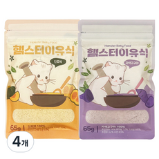허니팜 햄찌맘마 이유식 단호박 + 자색고구마 세트, 65g, 4개