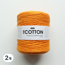 리네아 더 코튼 코마면 뜨개실 260m 200g, 914 만다린, 2개