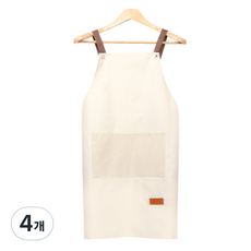 키에 심플 베이직 H형 방수 앞치마 파스텔, 베이지, 4개