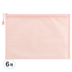 그리뉴얼 파스텔톤 메쉬 파일 바인더 케이스 A5, 핑크색, 6개