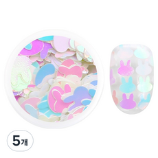 젤로젤로 큐트래빗 네일 글리터, GL139 오로라, 5개