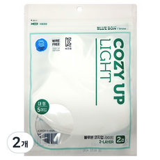 블루본 아이노우 코지업 라이트 마스크 대형 성인용, 화이트, 2개, 5개입