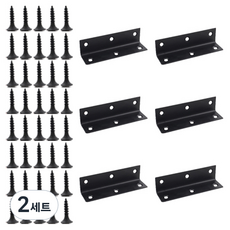 OON 스테인리스 직사각형 꺽쇠 C타입 100mm 6p + 피스못 40p 세트, 2세트