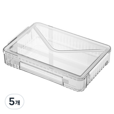 TINKO 文件收納整理 搭扣式收納箱, 白色, 5個