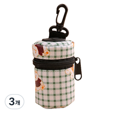 파스텔펫 반려동물 베어체크 배변봉투 케이스 FREE, 그린, 1개입, 3개