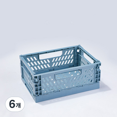 다용도 수납 정리함 폴딩 박스, 청블루, 6개