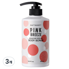 더프트앤도프트 시그니처 퍼퓸 바디 스크럽 핑크브리즈, 3개, 500ml