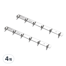 SCHWARZ 不鏽鋼壁掛式掛鉤, 單一顏色, 4個