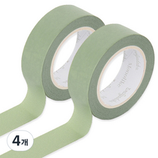 Monolike Arte 紙膠帶 15mm x 10m, 517 Green lawn,, 4個