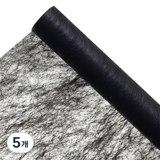 길그리 꽃다발 부직포 롤 포장지 9m, 01 블랙, 5개