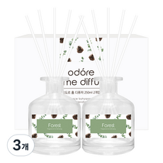 오도르 홈 디퓨저 250ml 2p + 섬유스틱 10p, 포레스트, 500ml, 3개