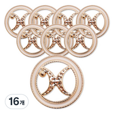 Button King 東大門鈕扣王 Merdie環氧鈕扣 15mm, 金白色, 16個