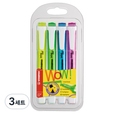 STABILO 思筆樂 Swing Cool 螢光筆 4色組, 混合色, 3套