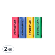 스테들러 슬라이딩 지우개 525 PS 리필 4p, 옐로우, 레드, 그린, 블루, 2세트